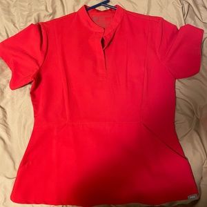 FIGS limited edition. pop red. Womens size medium scrub top.